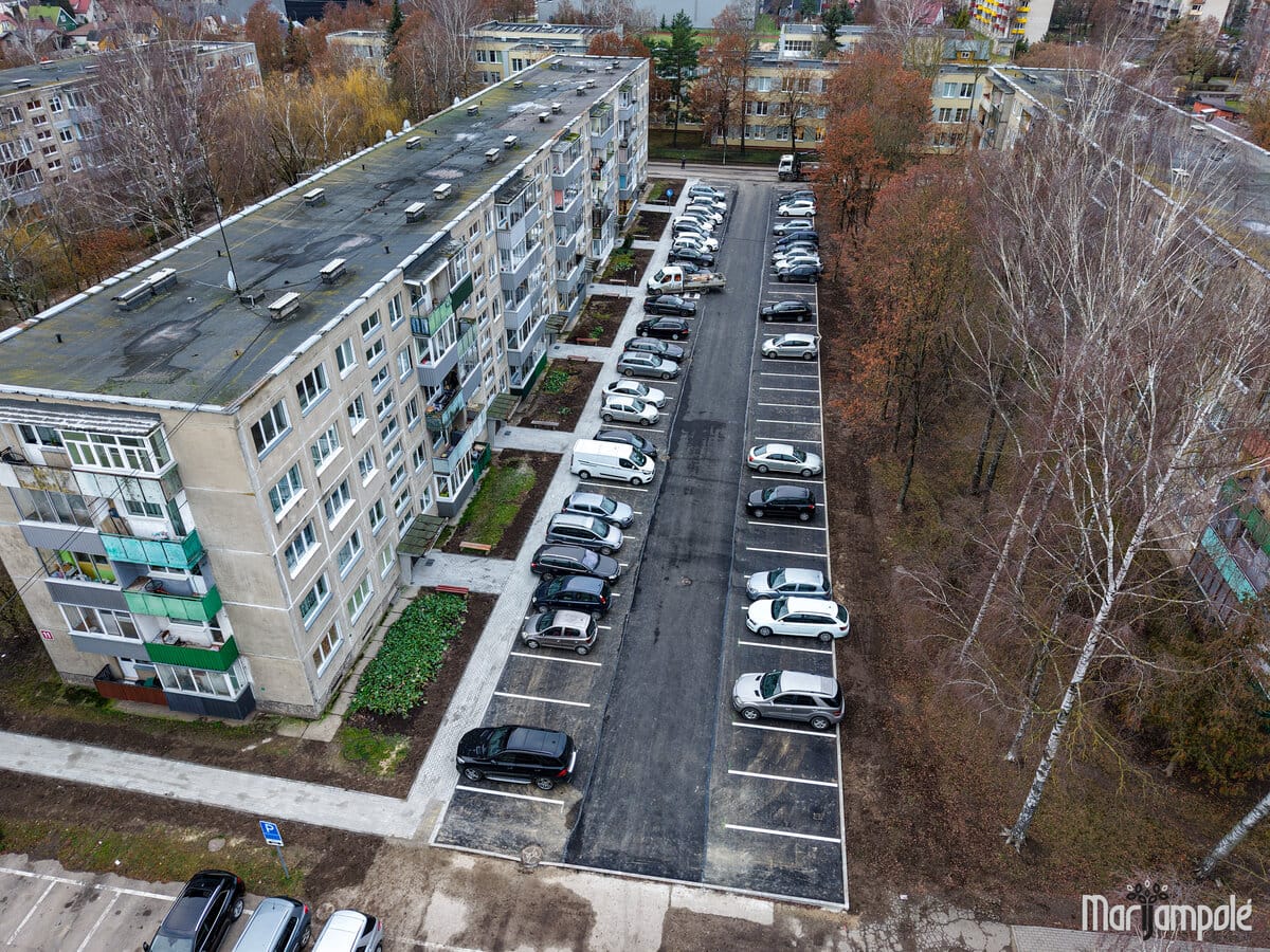 Praėjusių metų pabaigoje Marijampolėje pabaigta dar viena stovėjimo aikštelė