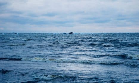 Peaceful seascape of rippling waves at Vääna-Jõesuu, Estonia, under a cloudy sky.
