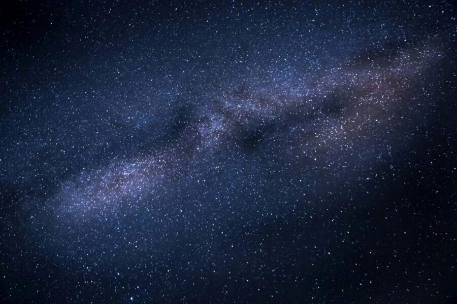 A breathtaking image capturing the Milky Way galaxy against a dark, starry night sky.