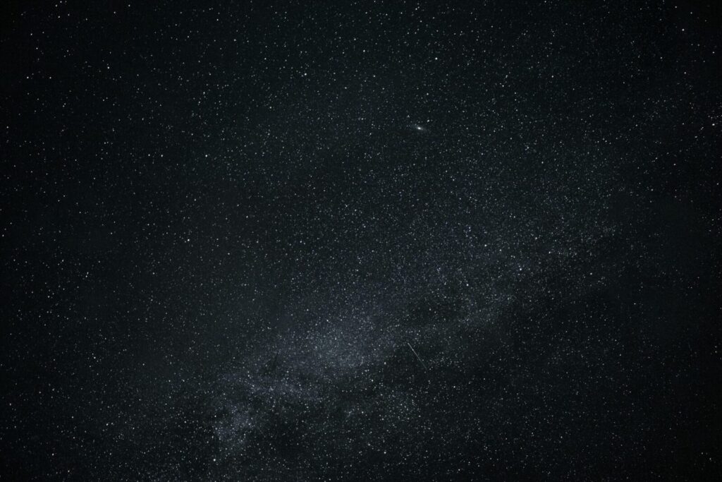 A captivating view of the starry night sky with visible constellations over Istanbul.