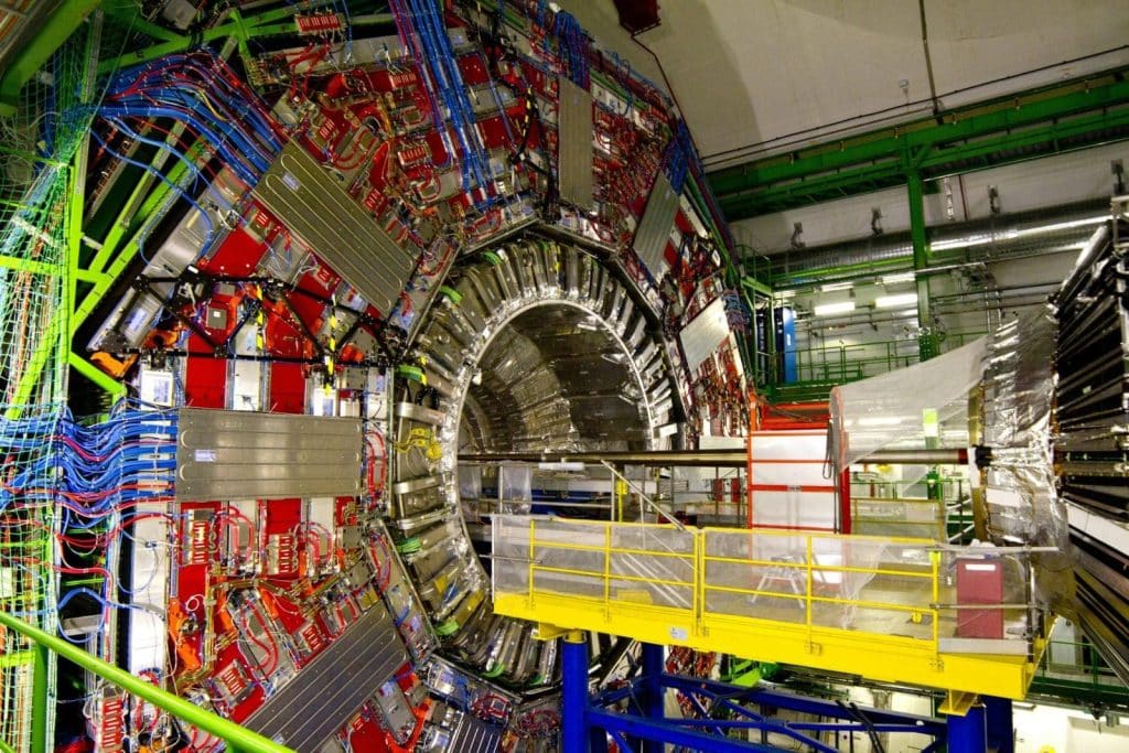A close-up view inside CERN's Large Hadron Collider in Geneva, Switzerland.