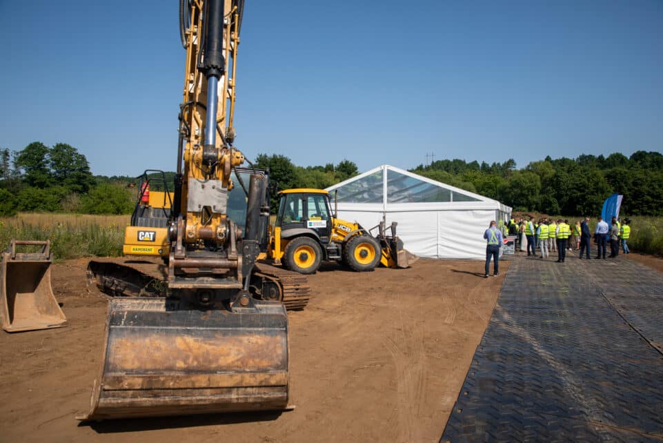 Jonavos rajone vyko geležinkelio tilto per Neries upę statybų pradžios renginys. Mariaus Morkevičiaus (ELTA) nuotr.