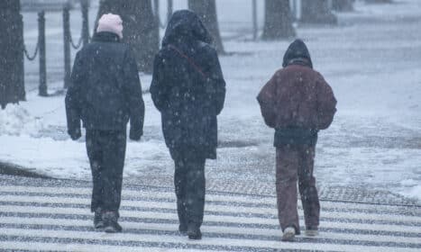 Pėstieji žiemą. Jono Balčiūno (ELTA) nuotr.