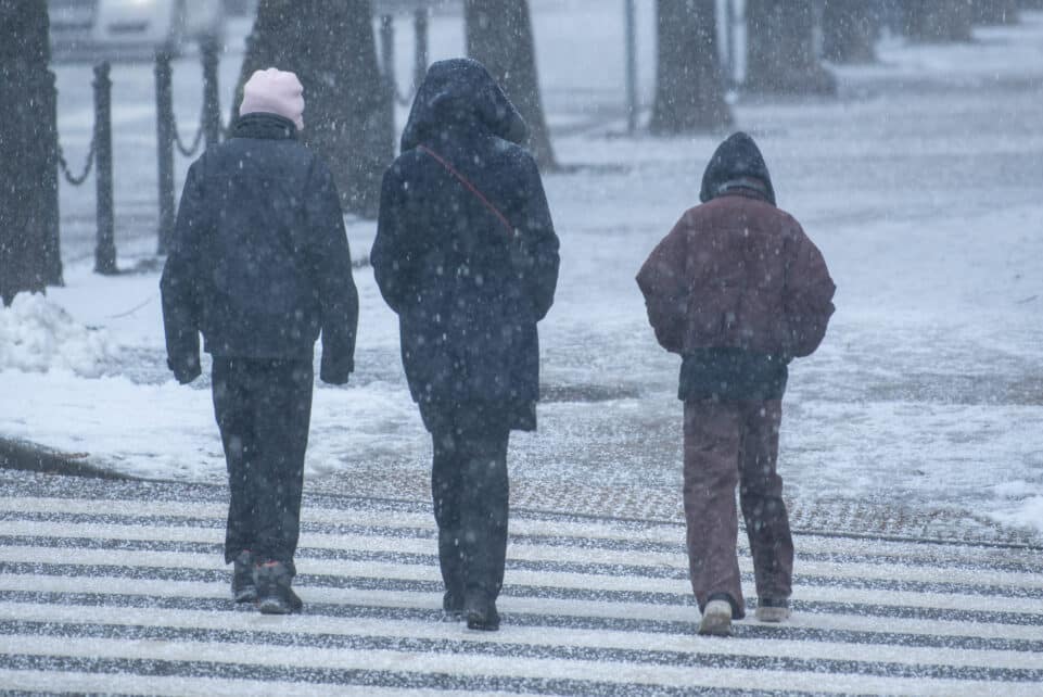 Pėstieji žiemą. Jono Balčiūno (ELTA) nuotr.