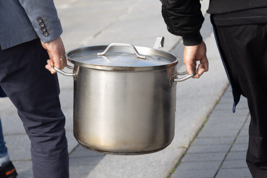Maitinimo sektoriaus protesto akcija prie Vyriausybės dėl PVM tarifo. ELTA / Dainius Labutis