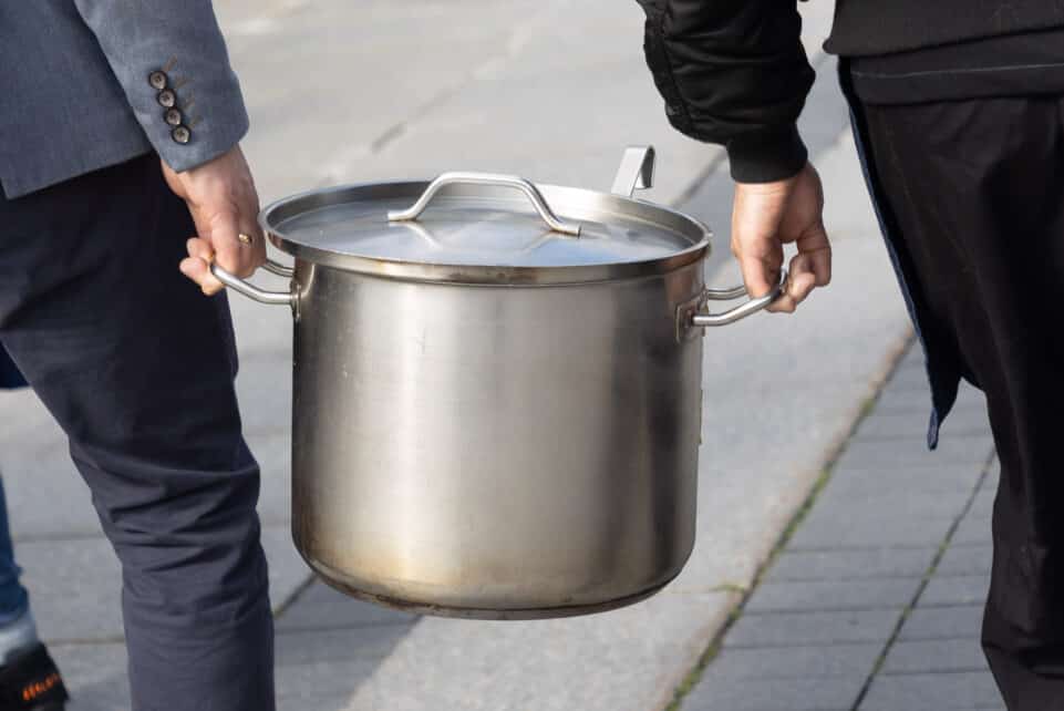 Maitinimo sektoriaus protesto akcija prie Vyriausybės dėl PVM tarifo. ELTA / Dainius Labutis