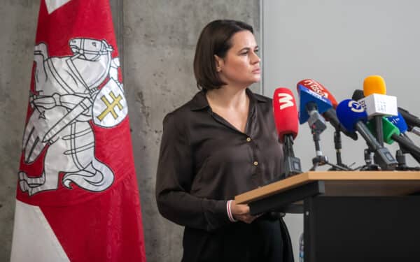 Cichanouskaja siunčia aiškią žinią: sankcijų švelninimas Baltarusijai tik padidintų šantažą regione