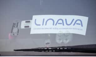 Krovinių vežėjų protestas. Linava. ELTA / Julius Kalinskas