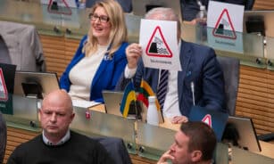 Dalia Asanavičiūtė-Gružauskienė, Arvydas Anušauskas. ELTA / Orestas Gurevičius