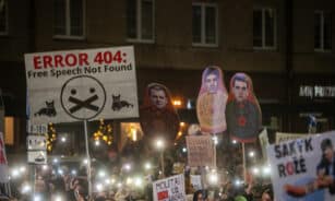 Protestas „Šalin rankas nuo laisvo žodžio! ELTA / Orestas Gurevičius