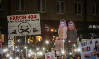 Protestas „Šalin rankas nuo laisvo žodžio! ELTA / Orestas Gurevičius