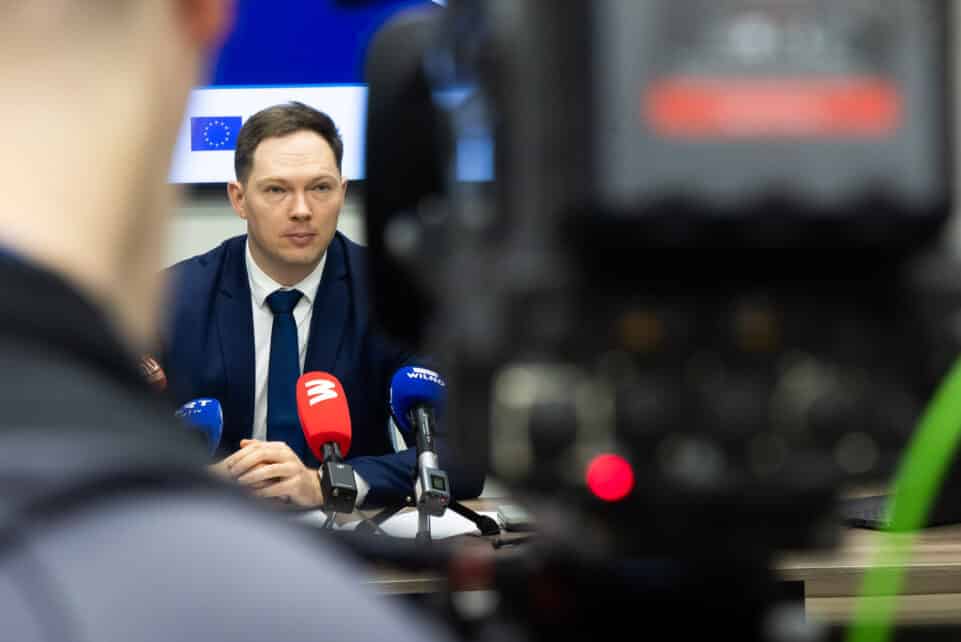 Finansų ministras Kristupas Vaitiekūnas konferencijos akimirkos ELTA / Dainius Labutis