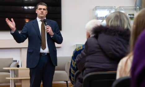 Remigijus Žemaitaitis Lazdijuose. ELTA / Dainius Labutis