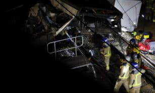 Nauja traukinio avarija Ispanijoje. EPA-ELTA