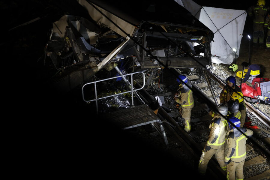 Nauja traukinio avarija Ispanijoje. EPA-ELTA