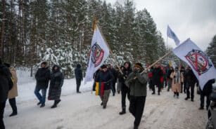 Protestas Kapčiamiestyje. ELTA nuotr.
