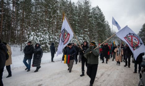 Protestas Kapčiamiestyje. ELTA nuotr.