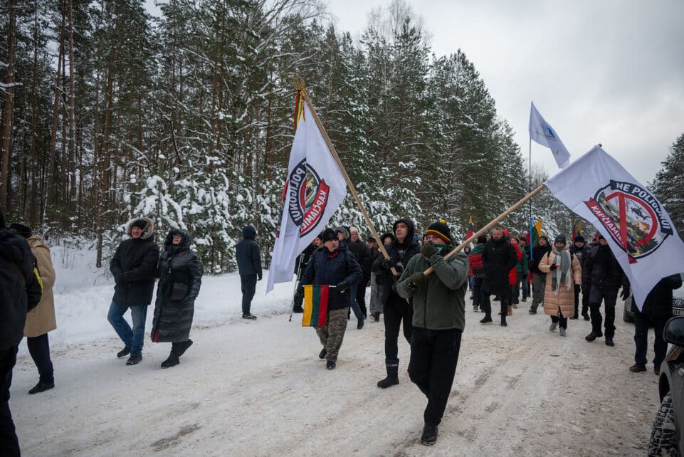 Protestas Kapčiamiestyje. ELTA nuotr.