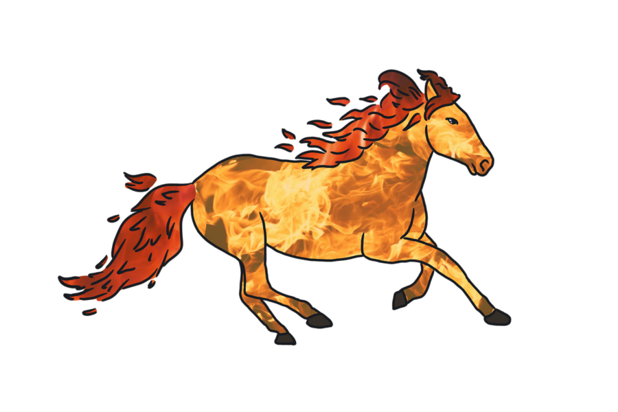 lunar new year, zodiac, sign, fire horse, nature, 2026, new years, fire, horse, element, chinese new year, animal, digital art, running