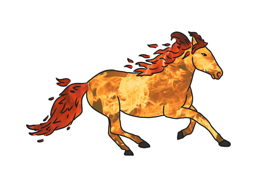 lunar new year, zodiac, sign, fire horse, nature, 2026, new years, fire, horse, element, chinese new year, animal, digital art, running