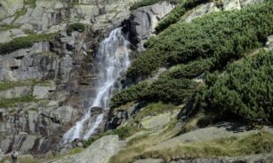 tatry, keen sedlo, slovakia, mountains, views, landscape, tops, sky, clouds, nature, trail, the valley of the, rocks, the path, hiking trails, tourism, top view, waterfall