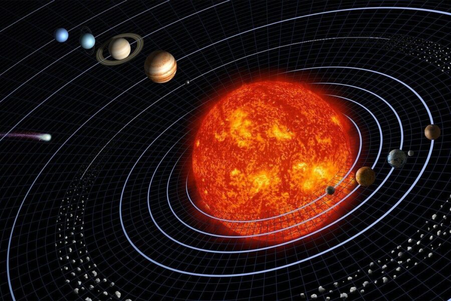 solar system, planets, planetary system, orbit, sun, mercury, venus, earth, mars, nature, kuiper belt, jupiter, saturn, uranus, neptune, pluto, comet, starry sky, space, universe, night sky, heaven, astronautics, nasa, space travel