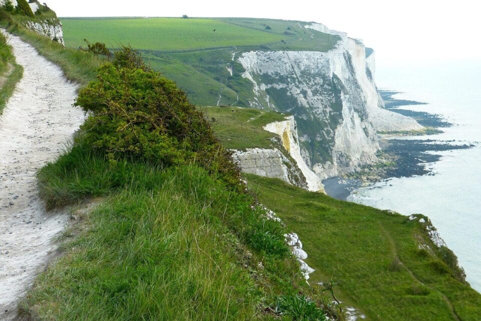 white cliffs, cliffs, nature, dover, sea, coast, path, coastal path, england, united kingdom