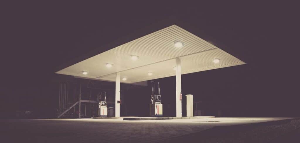 filling station, gas, gas station, gasoline station, night, lighting, illuminated, gas, gas station, gas station, gas station, gas station, gas station