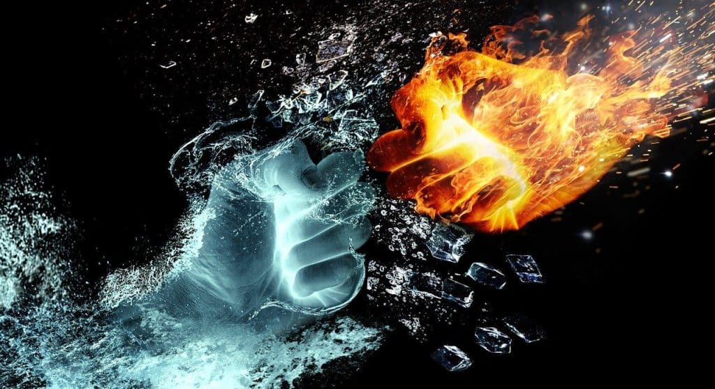 fire and water, hands, fight, fire, heat, burn, flame, hot, nature, water, fantasy, ice, attack, aggression, opposites, crash, argument, quarrel, boxing, fight, fight, fire, fire, fire, fire, fire, water, boxing