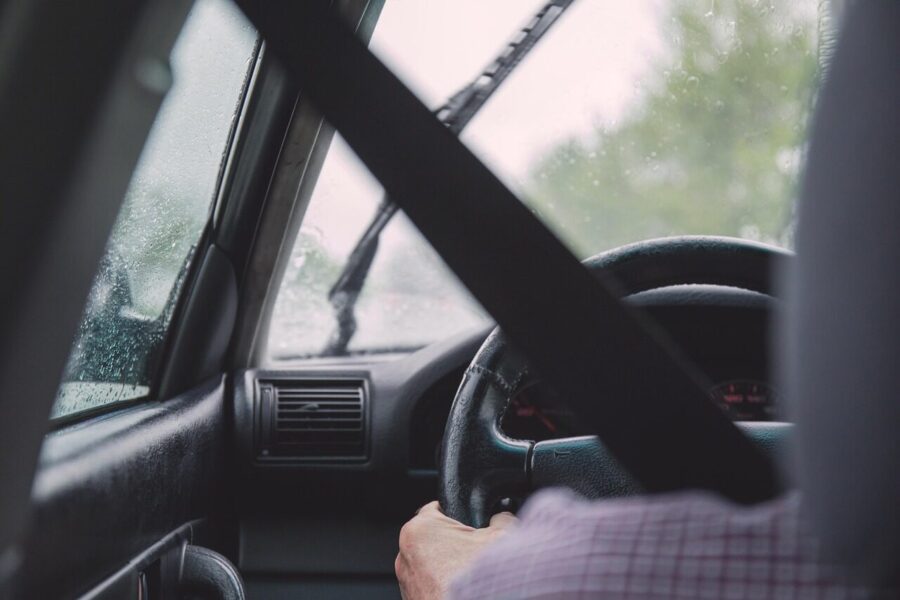 car, driving, driver, steering wheel, belt, nature, man, car wallpapers, caution, drive, focus, rain, raindrop, rainy