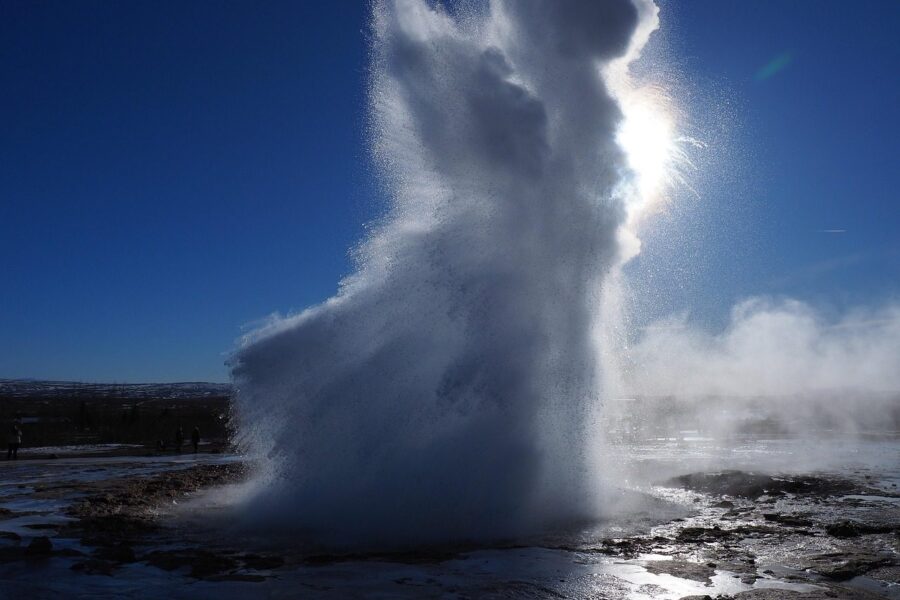 geyser, spring, strokkur, nature, iceland, geothermal spring source, geothermal source, volcanic, fountain