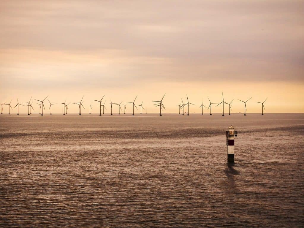 windmill, offshore, power generation, nature, wind energy, pinwheels, wind power, sea, lake, wind farm, offshore wind park