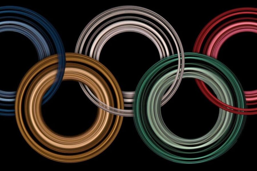 blue, to dye, competition, event, five, games, green, olympic, olympic games, red, ring, rings, sports, nature, summer, symbol, white, winter, yellow, light painting, light, light art