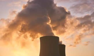 nuclear power plant, cooling tower, water vapor, clouds, heaven, sunrise, mood, industry, nature, nuclear power, energy, power supply, technology, nuclear reactor, power plant, high voltage