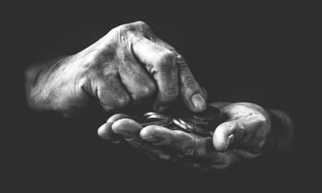 poverty, black and white, emotion, sadness, life, money, pension, age, hands, poverty, money, money, money, money, money