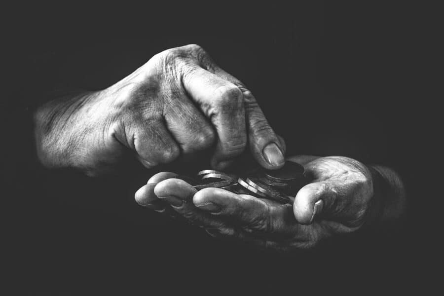 poverty, black and white, emotion, sadness, life, money, pension, age, hands, poverty, money, money, money, money, money