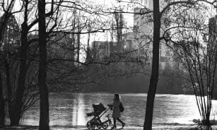 mother, infant, stroller, a single parent, child, pregnant, parenthood, love, woman, lake, walk, buggy, europe, germany, lonliness, abandoned, divorced, nature, separated, separation