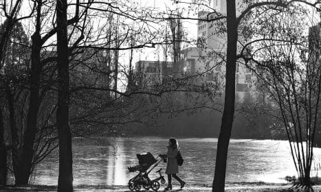 mother, infant, stroller, a single parent, child, pregnant, parenthood, love, woman, lake, walk, buggy, europe, germany, lonliness, abandoned, divorced, nature, separated, separation