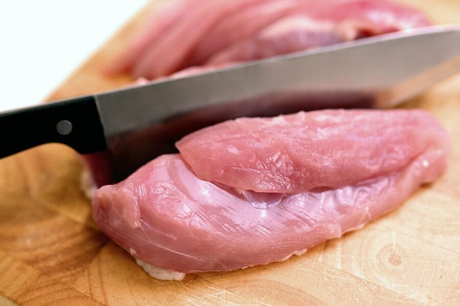 meat, knife, poultry, food, raw, chicken meat, chop, cut, raw meat, raw food, meat, chicken meat, chicken meat, chicken meat, chicken meat, chicken meat