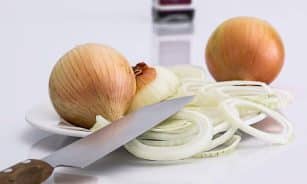 onion, slice, knife, food, ingredient, raw, vegetarian, healthy, vegetable, cooking, vegan, fresh, cut, culinary, eating, tears, crying, kitchen, onion, onion, onion, onion, onion