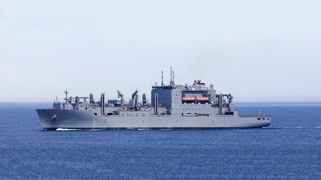 robert e, perry, naval support vessel, fueler, supply carrier