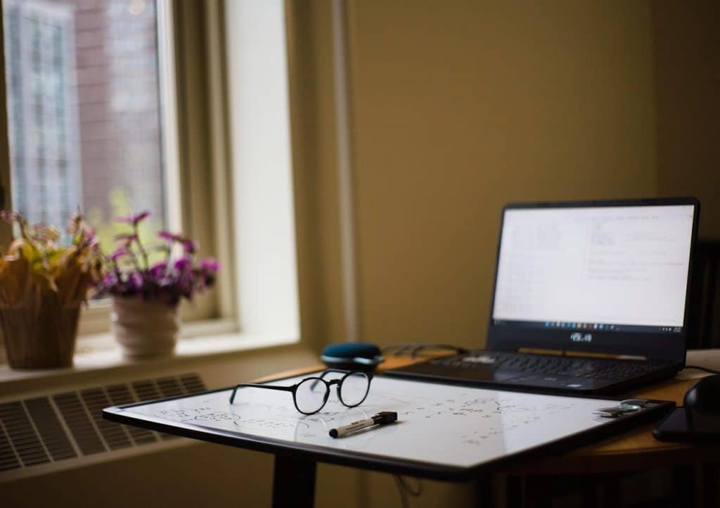 study, school, college, nyc, apartment, nature, glasses, plants, laptop