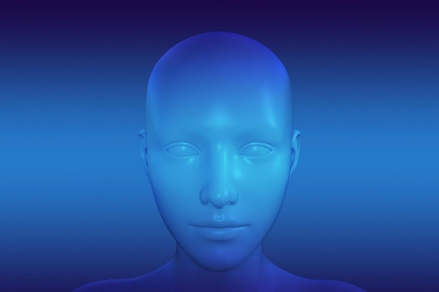 human, head, face, 3d render, 3d mockup, technology