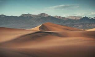 desert, dunes, death valley, california, nature, sand, travel, sunny, brown, mountains, landscape, sky, clouds