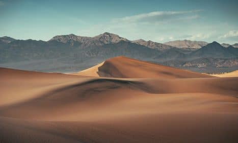 desert, dunes, death valley, california, nature, sand, travel, sunny, brown, mountains, landscape, sky, clouds