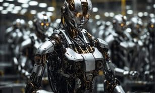 ai generated, robot, technology, android, drone, worker, factory, work, future