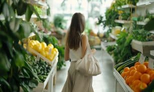 ai generated, supermarket, grocery, store, shopping, reusable bag, consumer, woman, supermarket, supermarket, supermarket, supermarket, supermarket, consumer, consumer, consumer