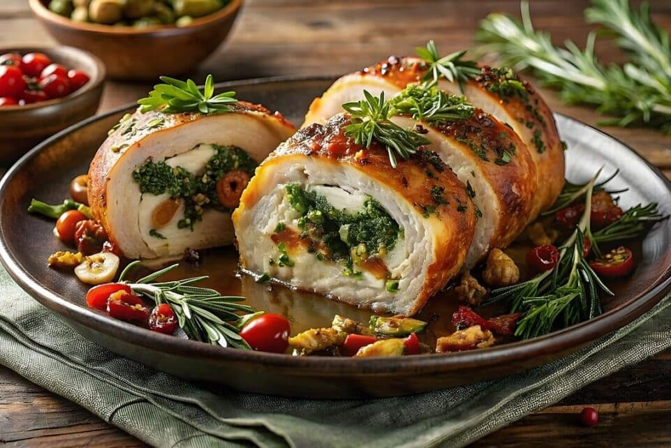 ai generated, meat rolls, food, meal, chicken meat, beef, pork, flesh, dinner, fresh, nourishment