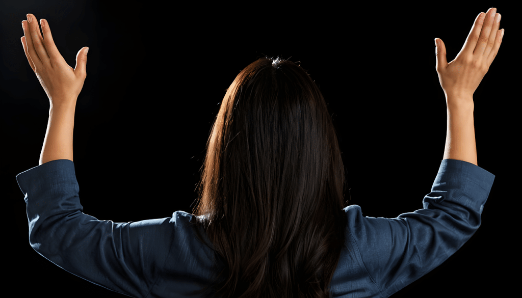 woman, raised hands, worship, christian, spiritual, prayer, female