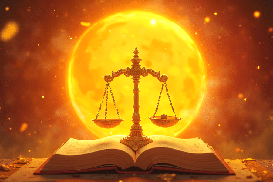 ai generated, libra, horizontal, horoscope, astrology